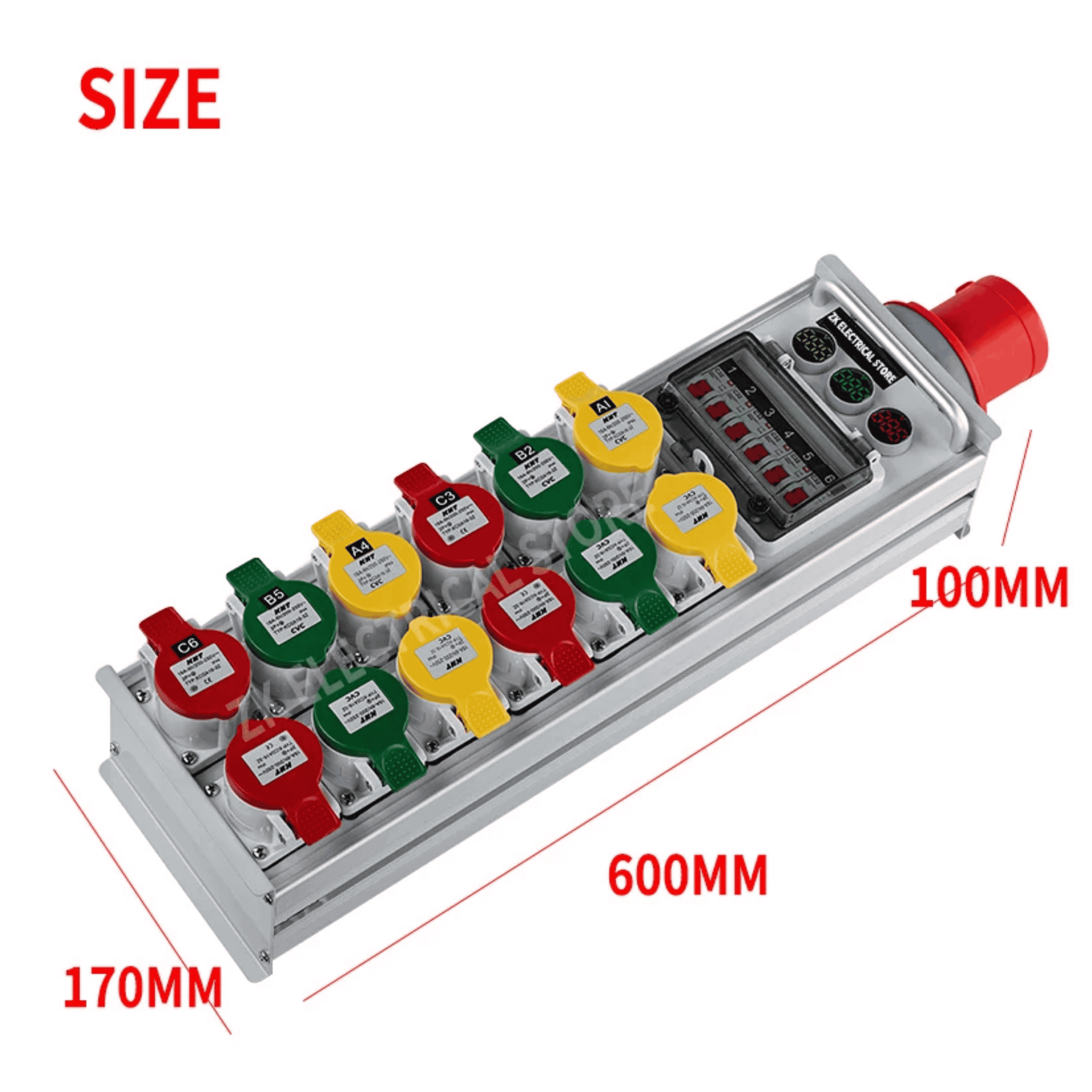 12-Way Power Distribution Box 63A for Stage Lighting/Large Screen Wiring