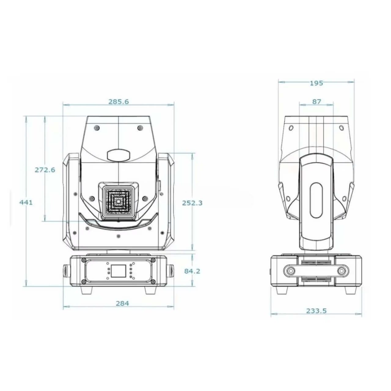 TOP PRO 295W Mini 7R Beam Moving Head Light