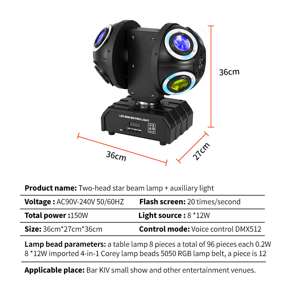 4-in-1 RGBW Beam Laser LED Moving light 