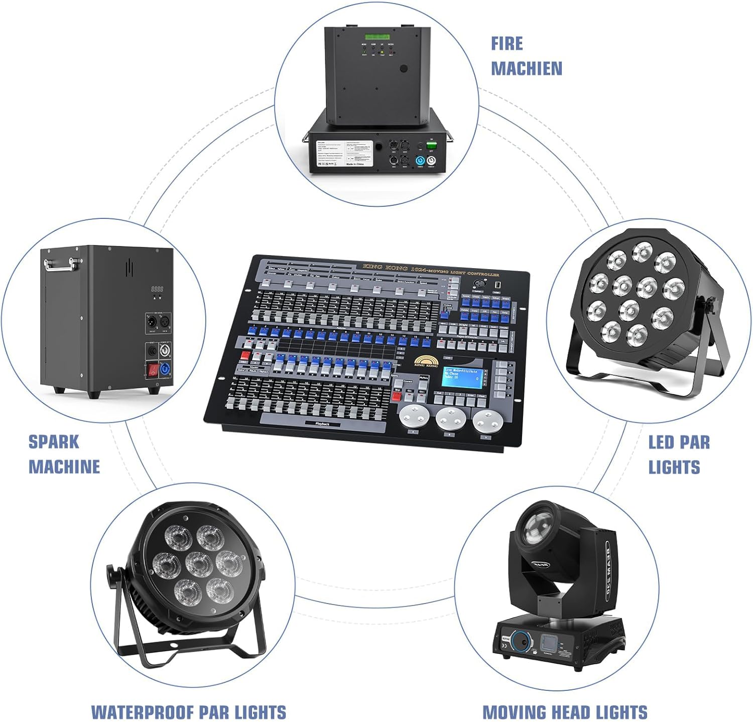 Professional Lighting Control 1024 DMX Lighting Controller Console