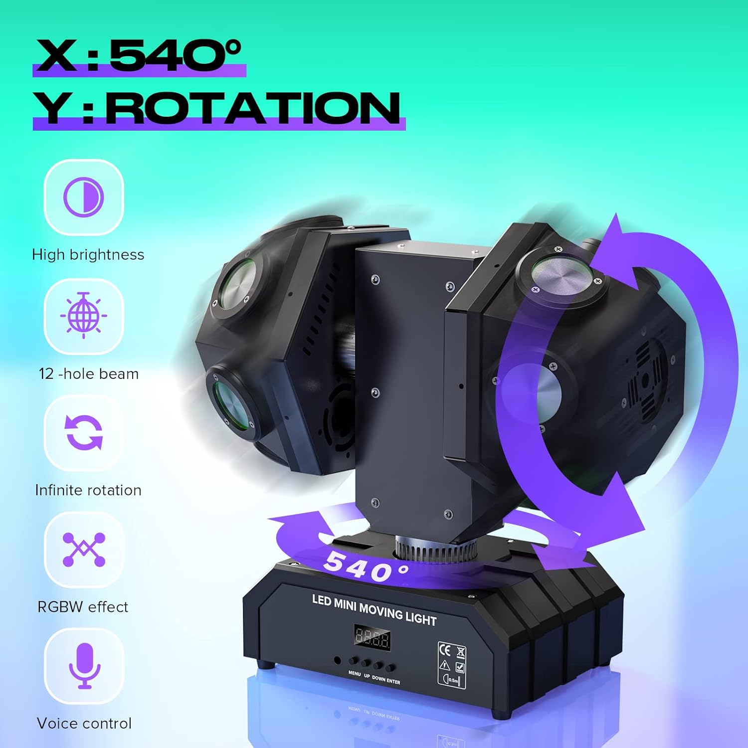 Moving Head 12 LED Stage DJ Lighting