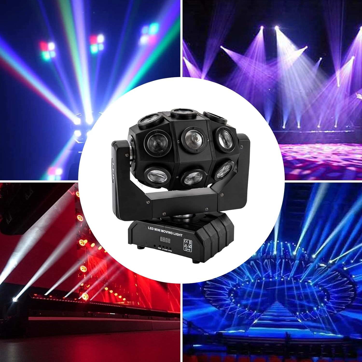 Moving Head 12x10W Stage Light for Club DJ Disco Dance Party KTV Bar