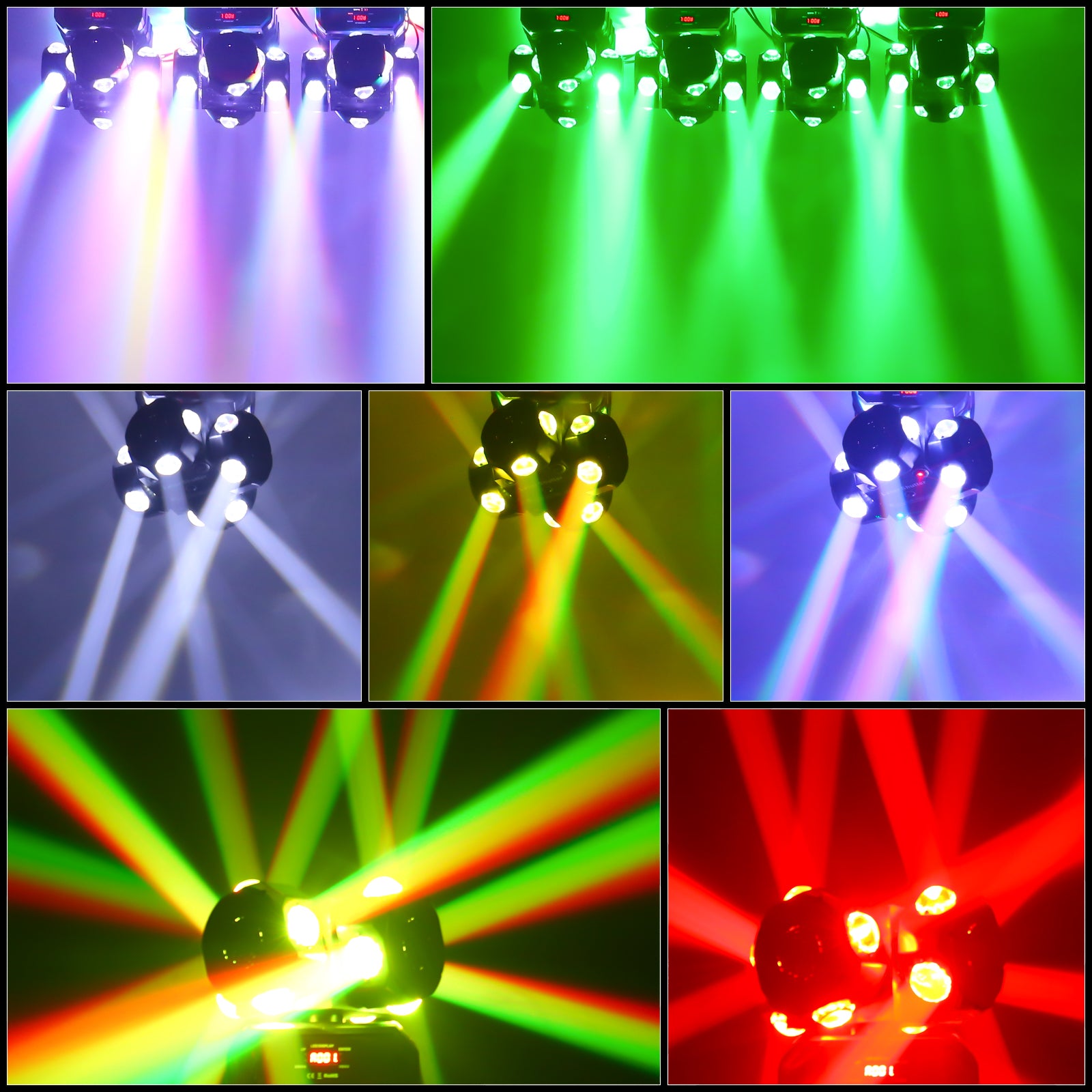 RGBW 4in1 LED Strobe Effects Moving Head Light or Club Music Parties and Theme Parks