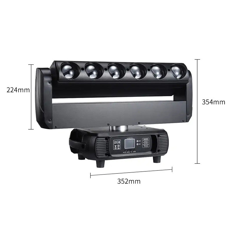 LED 6x40W RGBW 4-in-1 Beam Moving Head Light for Stage Club & Party Event Lighting
