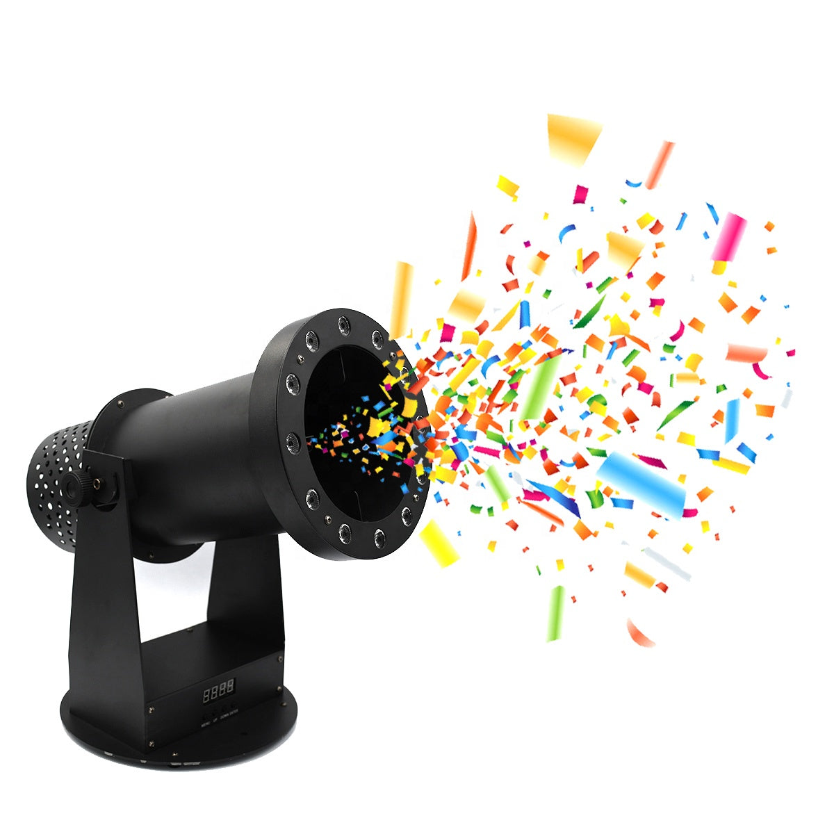 LED 1500W Confetti Cannon Machine with DMX Remote Control for Wedding Party Stage Event