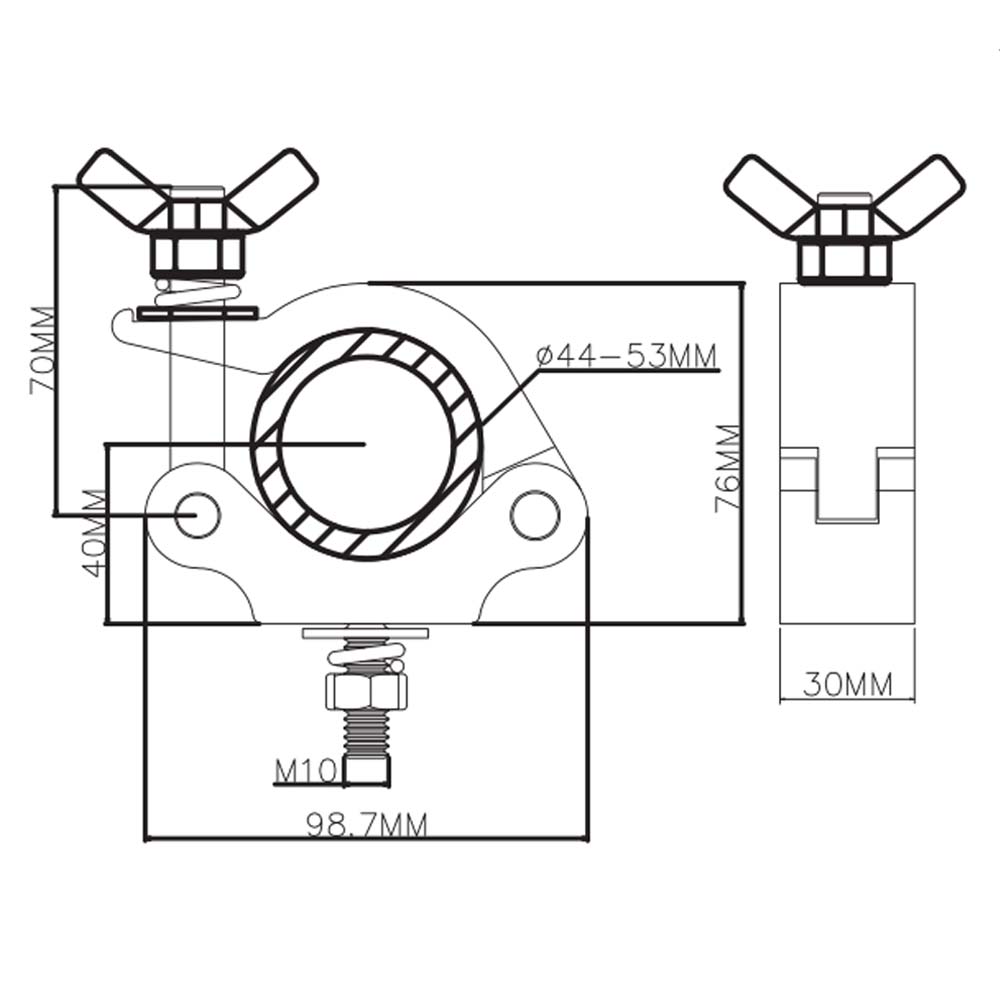 Aluminum Truss Stage Light Clamp Hook 30mm