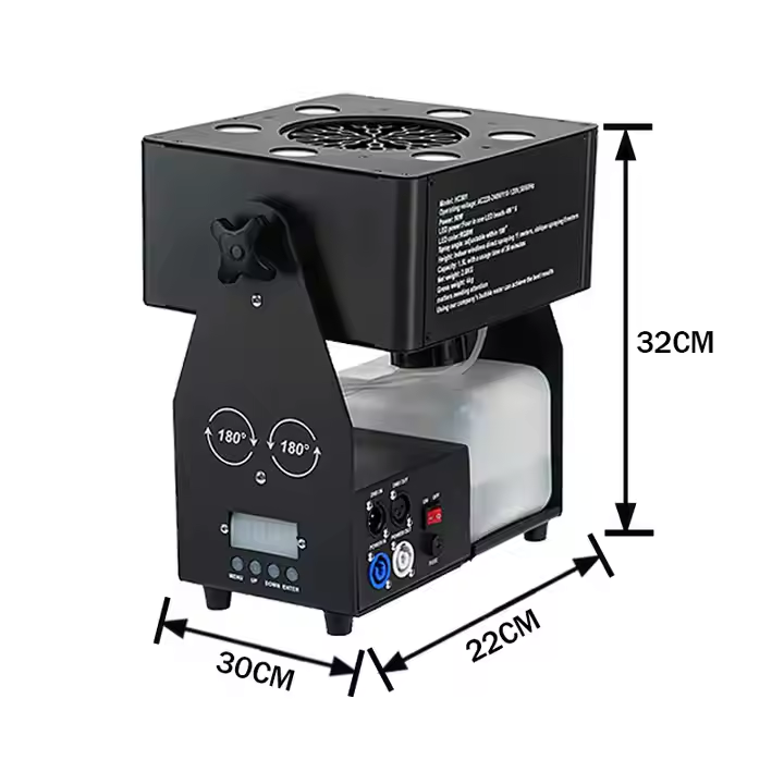 LED Bubble Machine 180° Spray Angle Remote Control for Stage Christmas Day Party Events Wedding