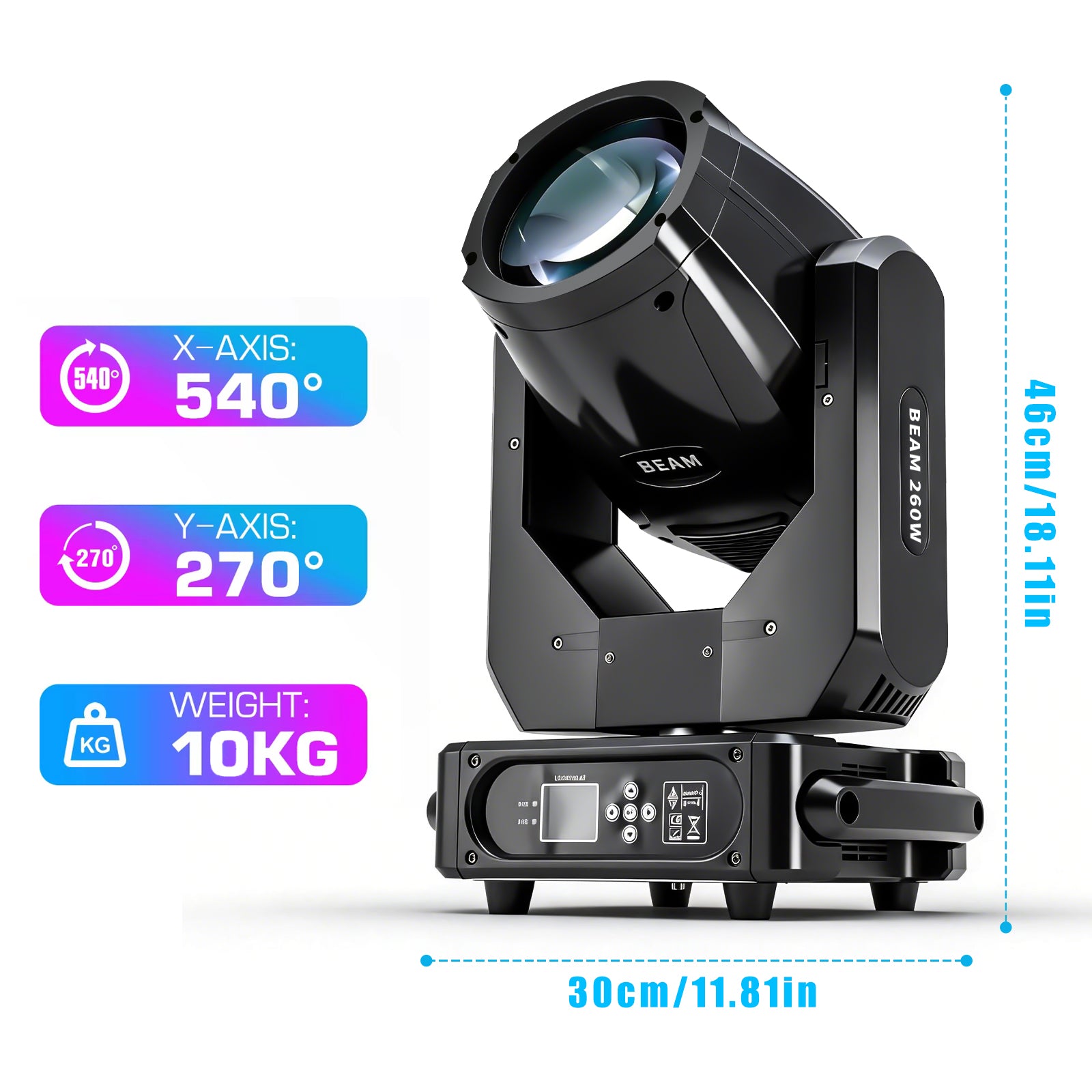 Beam 9r 260w Sharpy Beam Moving Head Light With Ring
