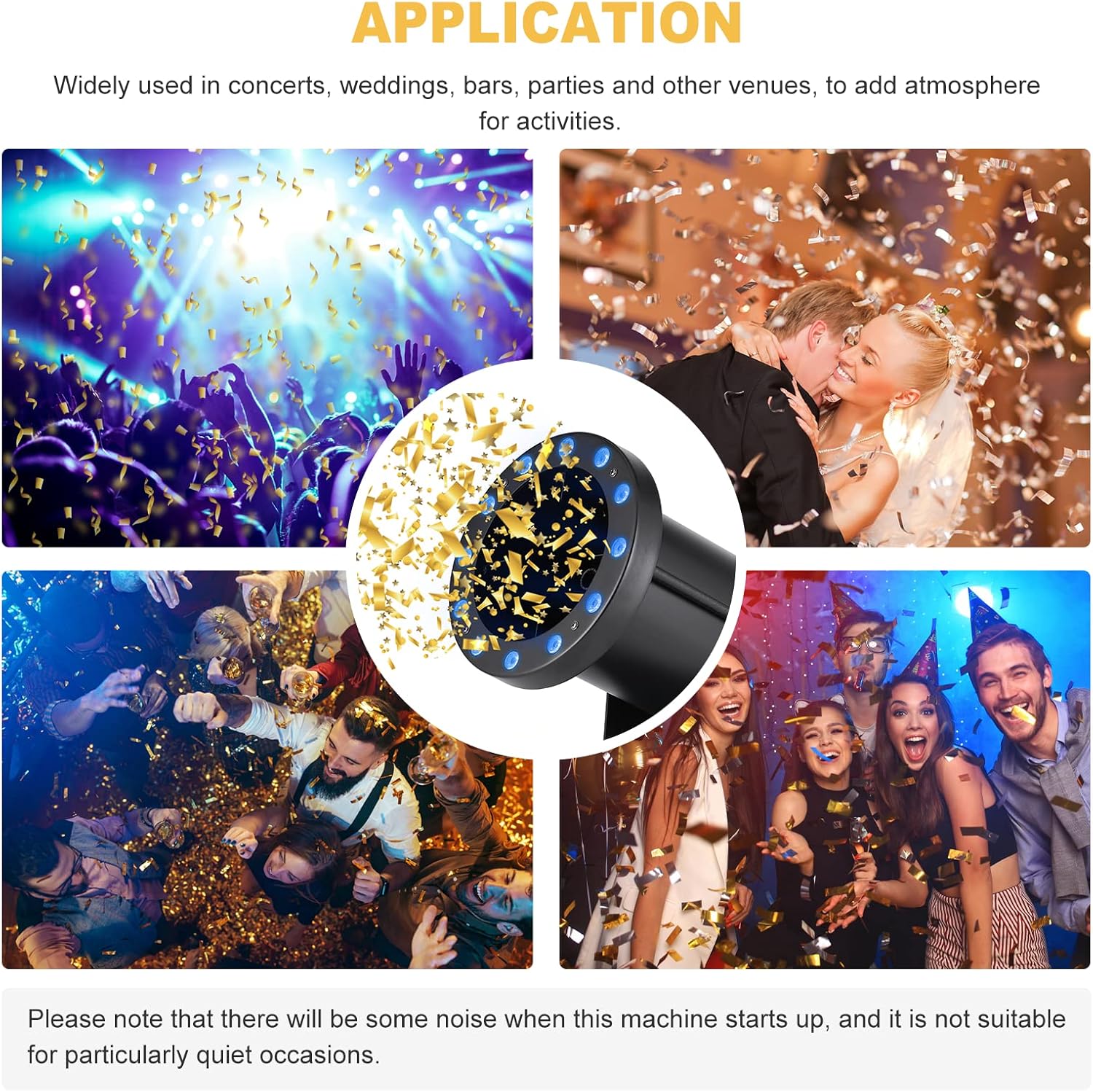 LED 1500W Confetti Cannon Machine with DMX Remote Control for Wedding Party Stage Event