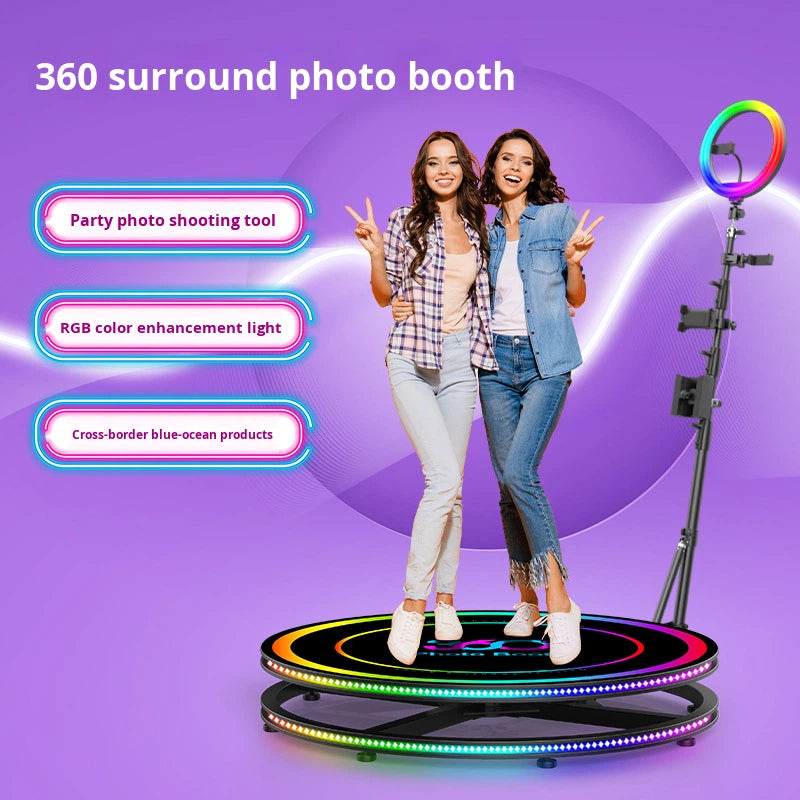 360 Degree Photo Booth 80cm LED Color-Changing Light