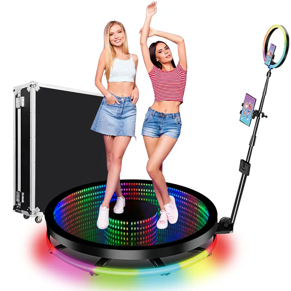 3D LED Infinity 360 Photo Booth with Flight Case