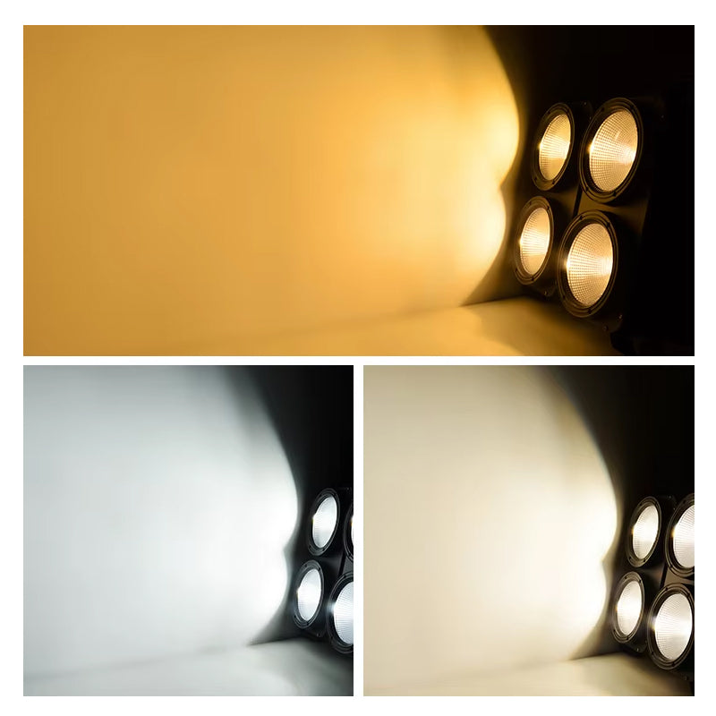 LED 4x100w Cob Blinder 4 Eyes Warm Cool White