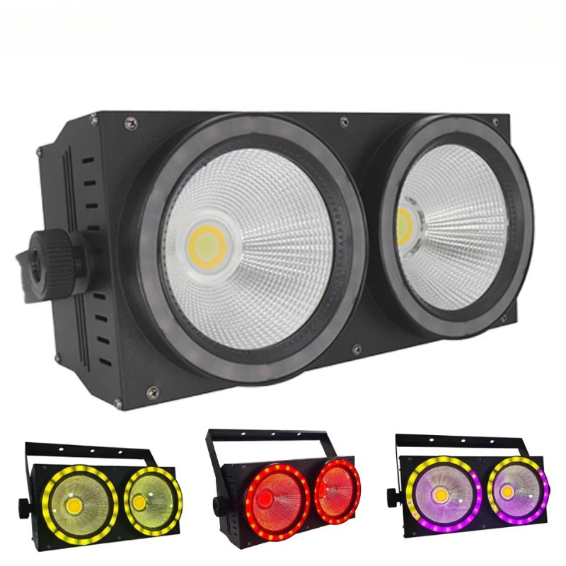 LED 2 Eyes COB Blinder Light With RGB Pixel Ring for DJ Disco Party Events Show Bar