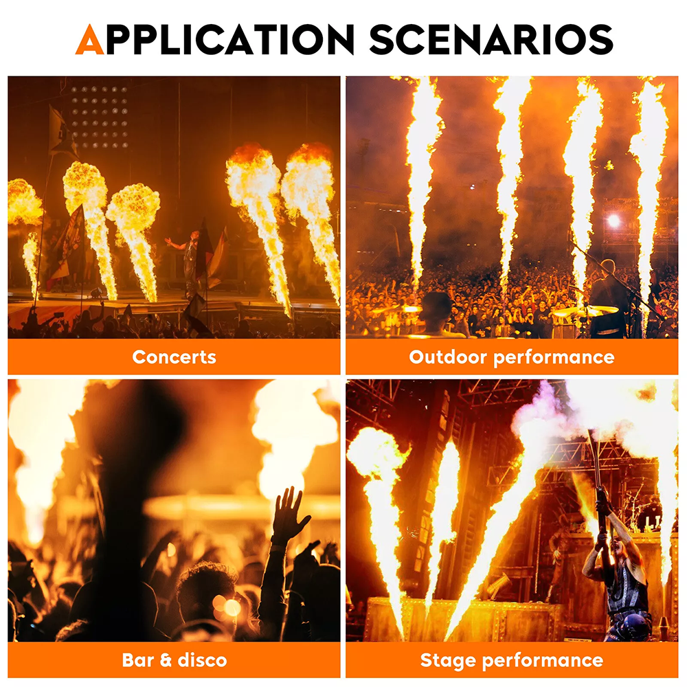 Three Head Fire Flame Machine for Dj Circus Concert Events Flame Machine