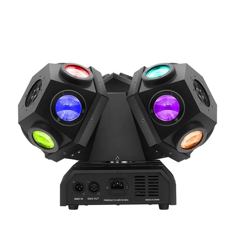 Three Heads 18 LED Rotating Moving Led Laser Effect Light DJ Disco Party Club