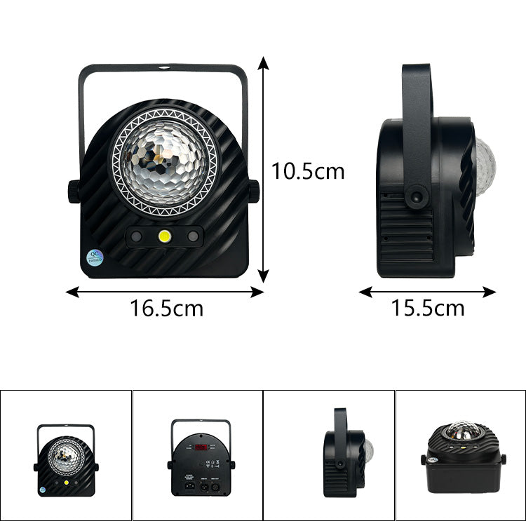 Three-in-one Kaleidoscope RGB Laser Magic Ball Disco Light