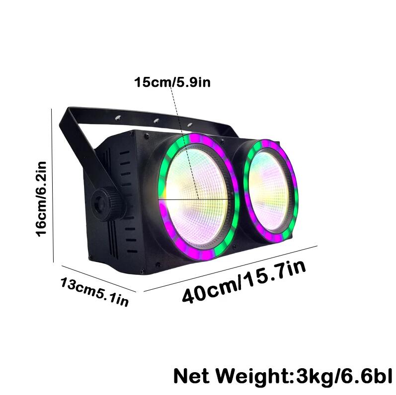 LED 2 Eyes COB Blinder Light With RGB Pixel Ring for DJ Disco Party Events Show Bar