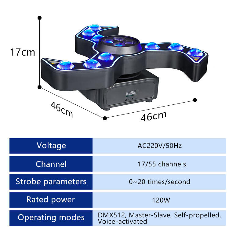 RGBW 4in1 LED Moving Head Bee Eye Spider Effect Light
