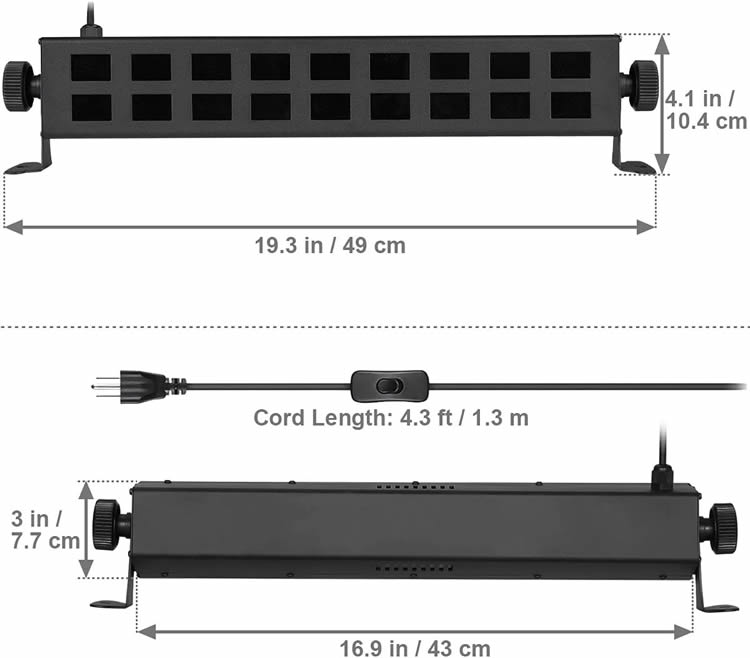 UV 18pcs LED Bar Light for Party Lighting 