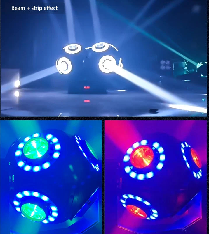 Three Head 12x10w Laser Led Moving Light DJ Disco Party Club