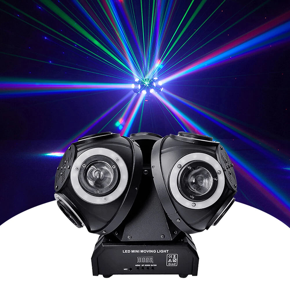Three Head 12x10w Laser Led Moving Light DJ Disco Party Club