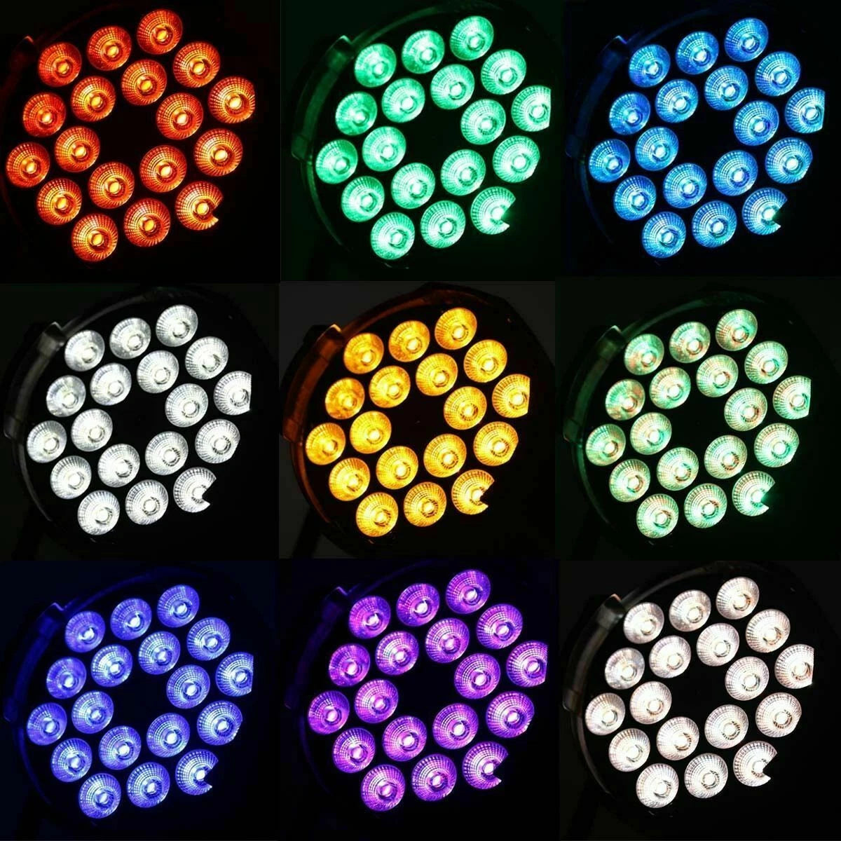 LED 18X12W 4 in 1 Aluminum Par Light DMX Control Stage Lighting for DJ Disco Party Nightclub Wedding