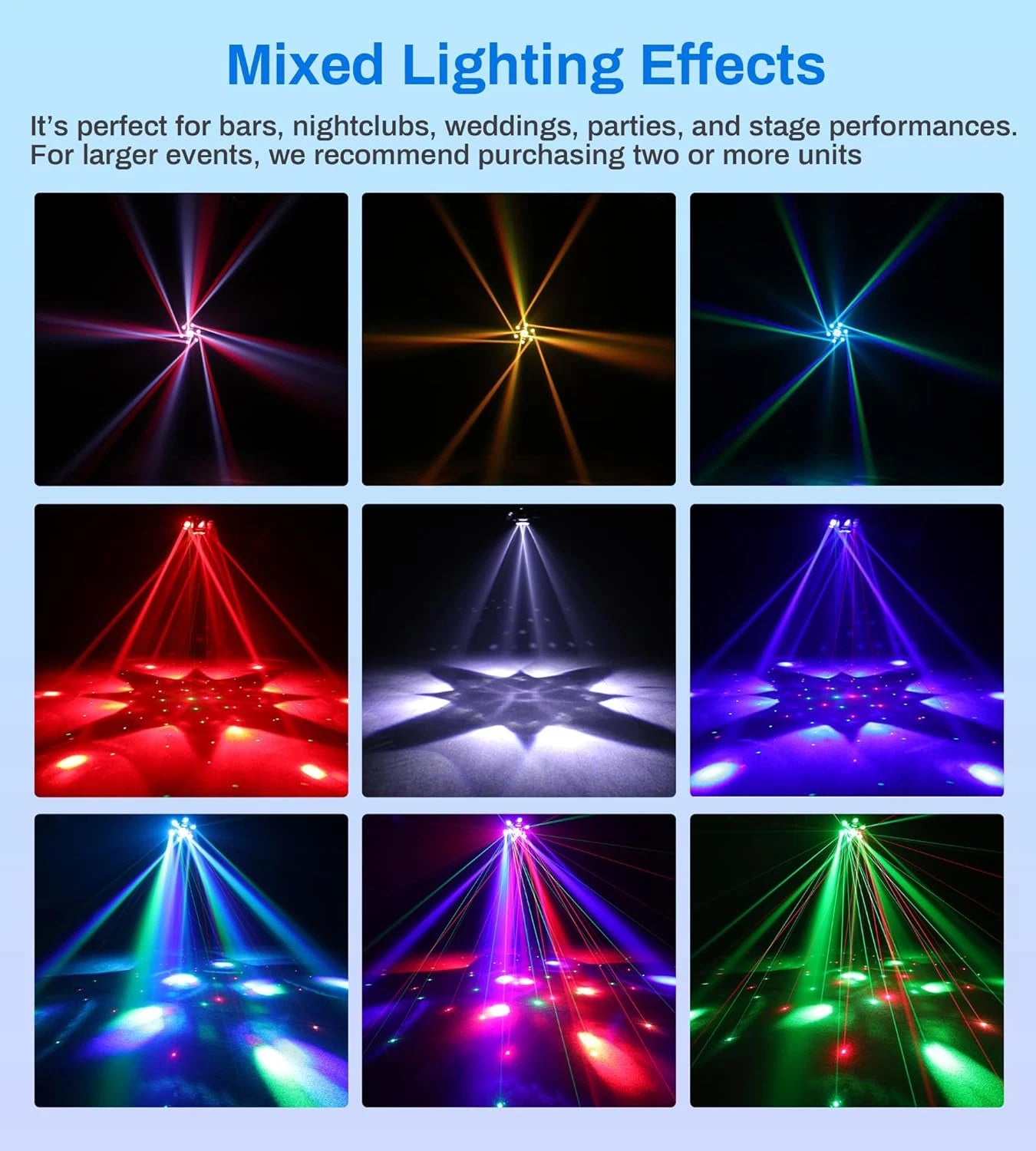 6-Arm LED Moving Head DJ Light DMX-512 Sound Control For Party Stage