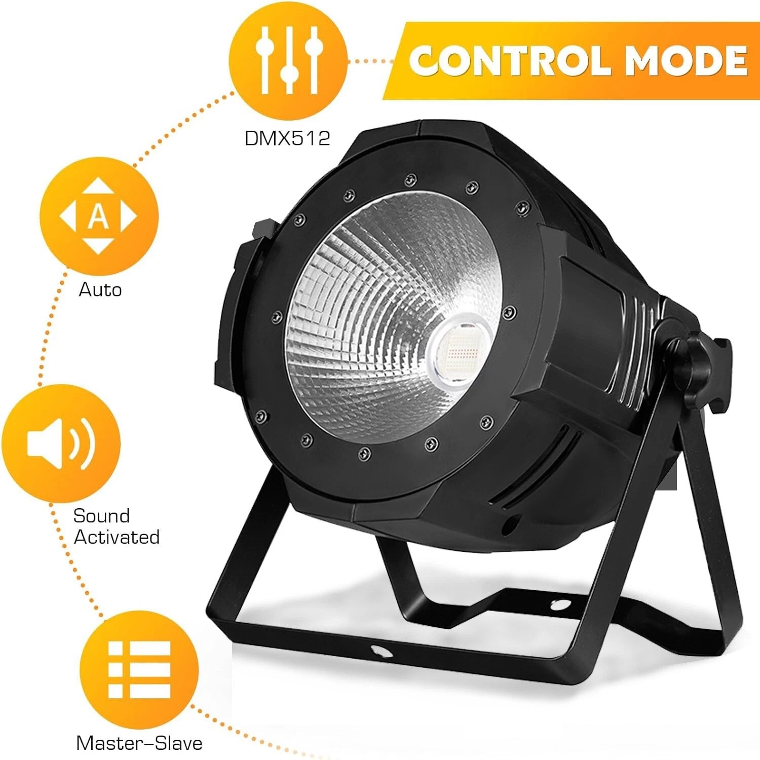 COB LED Par Can Light 200W Warm Cool White DMX Control
