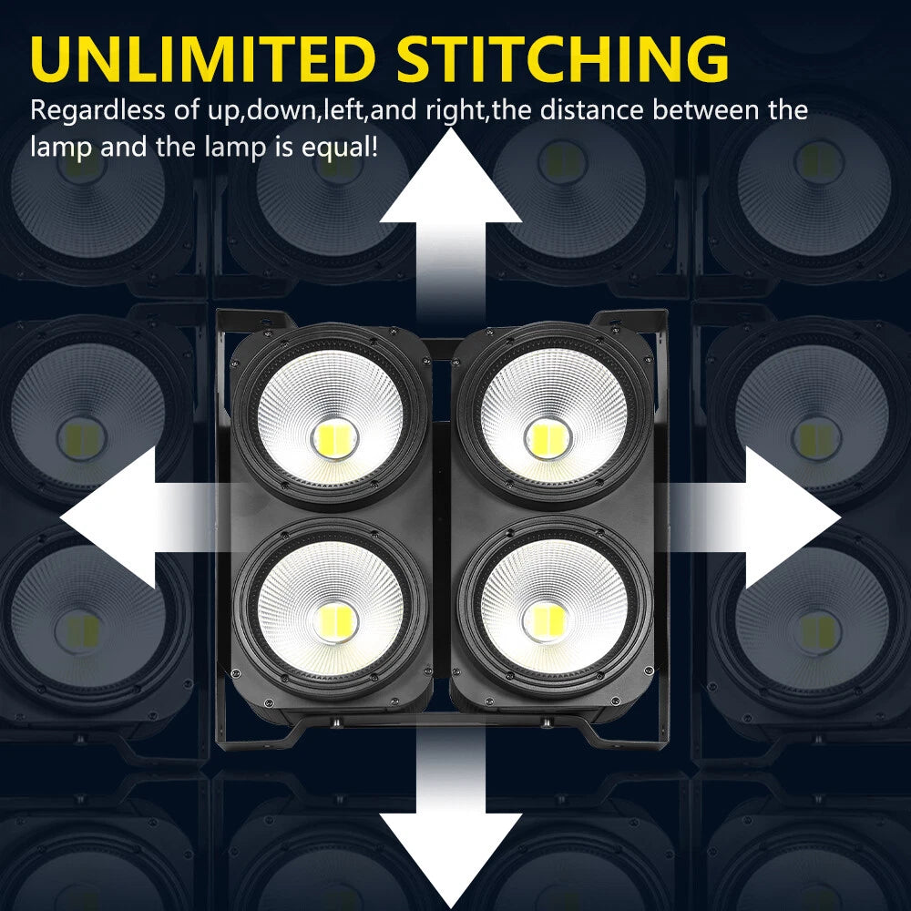 LED 4x100w Cob Blinder 4 Eyes Warm Cool White