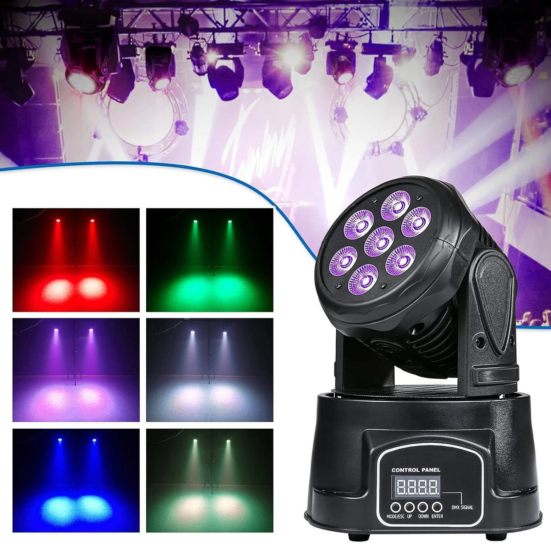 LED Mini Moving Head Wash Light 70W for Karaoke Nightclub Bar Wash Effect