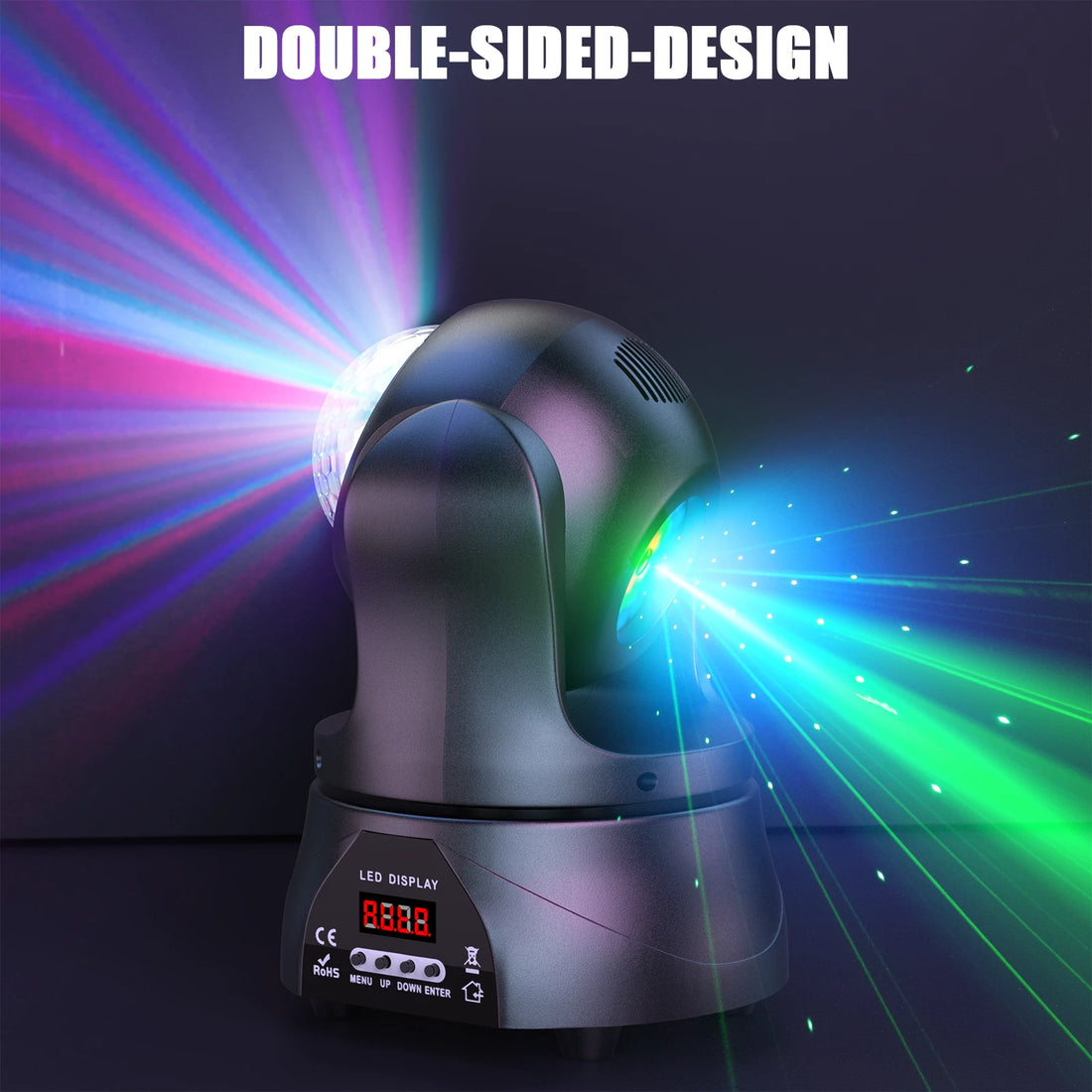 Mini Moving Head Lamp Kaleidoscope Starry Laser Light