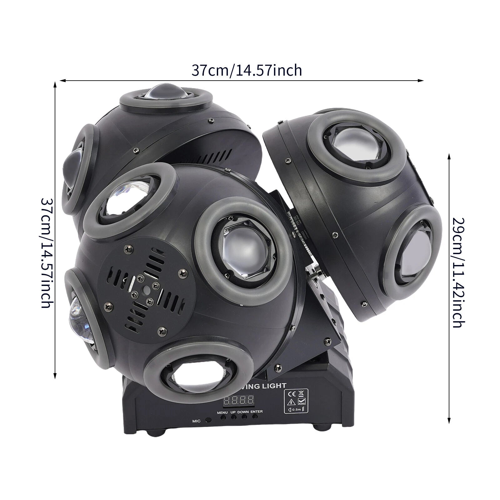 Three Head 12x10w Laser Led Moving Light DJ Disco Party Club