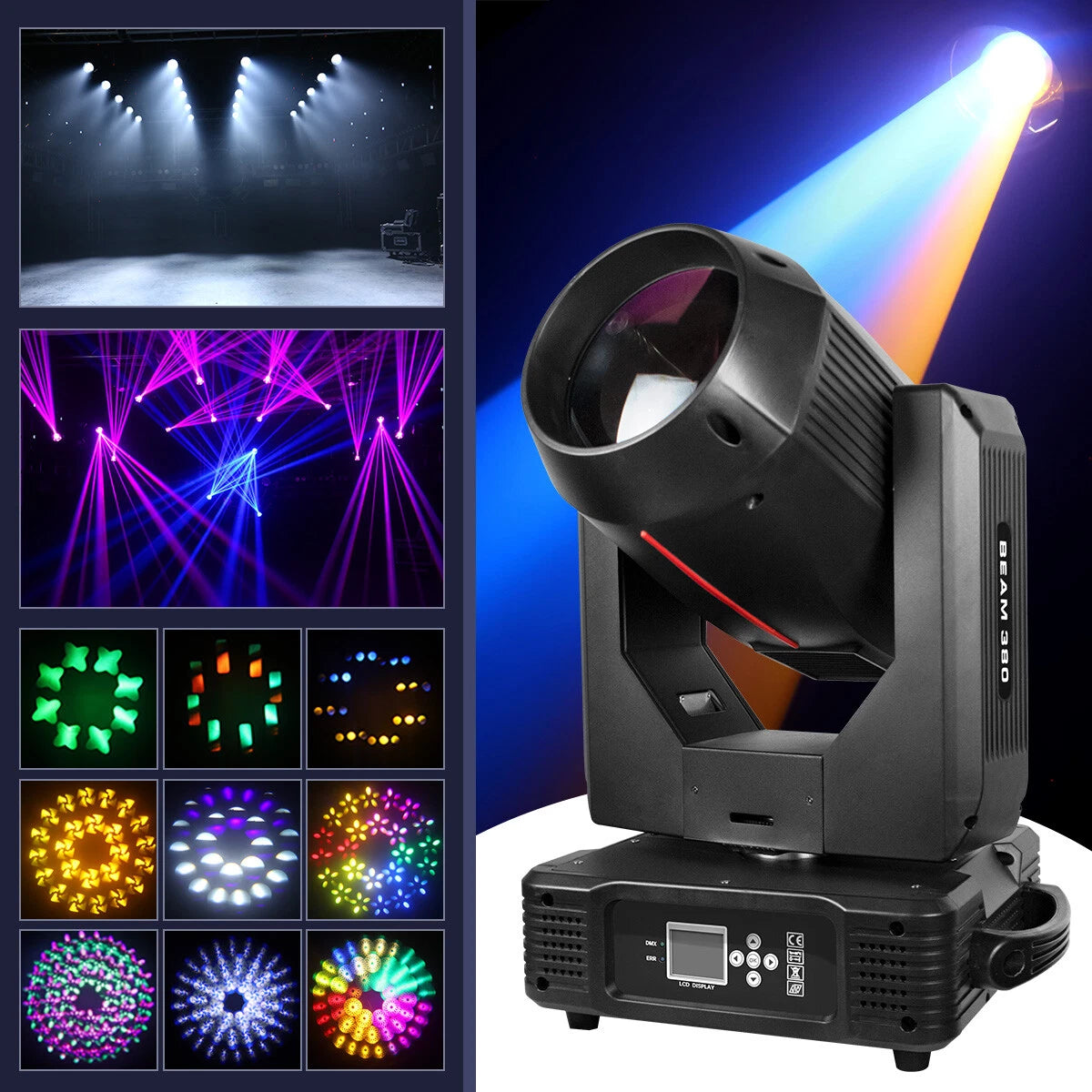 380W Beam Moving Head Light 20r Sharpy for Disco Dj Wedding Stage Light