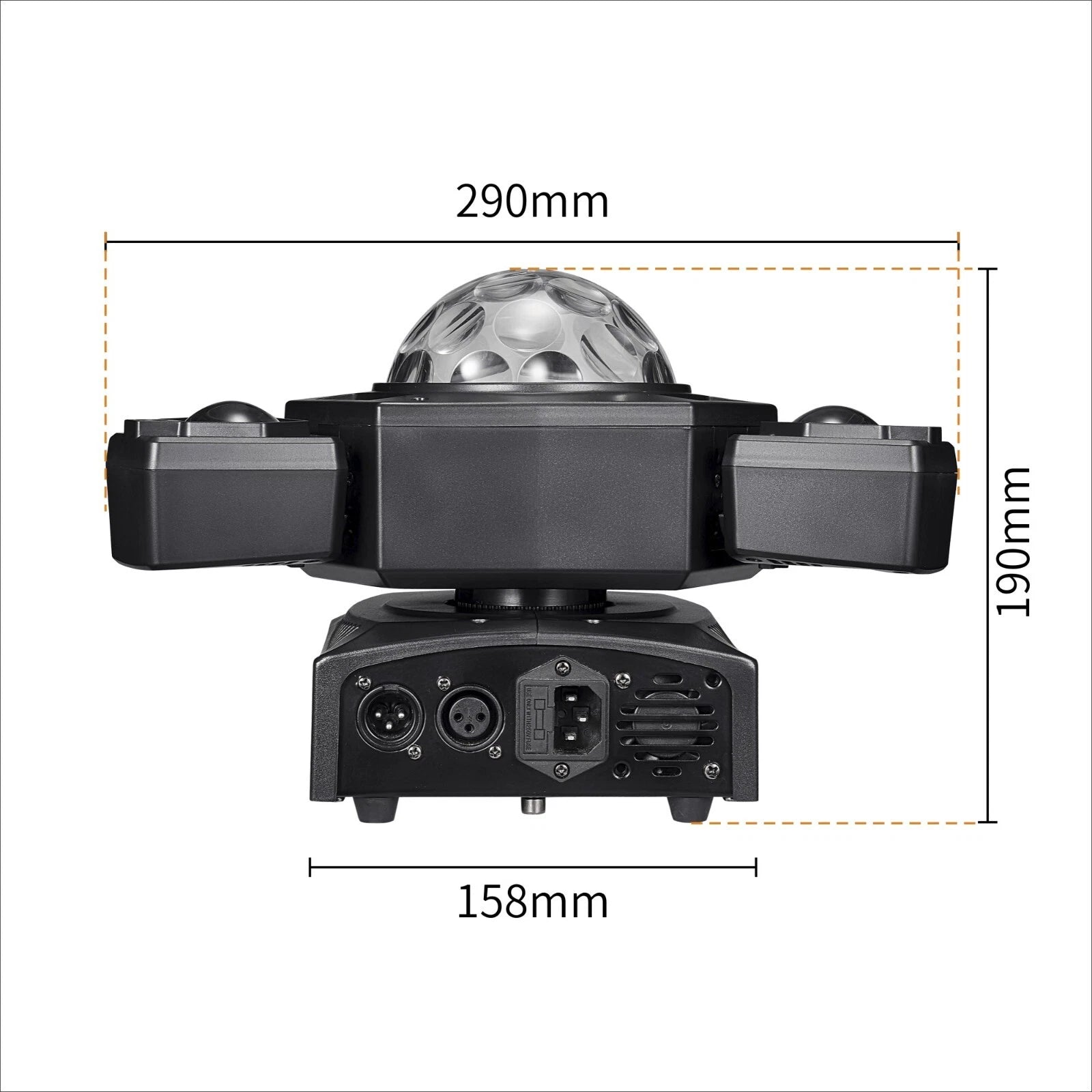 3 in 1 LED Moving Head Beam Light Red Green Laser Strobe Disco with Magic Ball