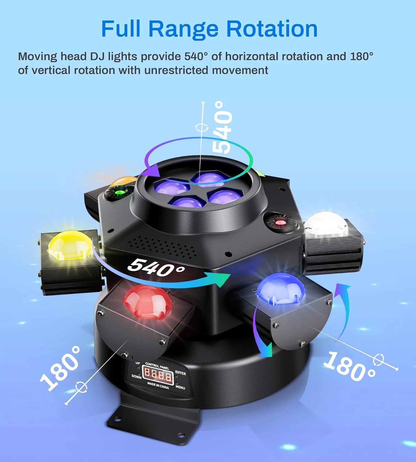6-Arm LED Moving Head DJ Light DMX-512 Sound Control For Party Stage