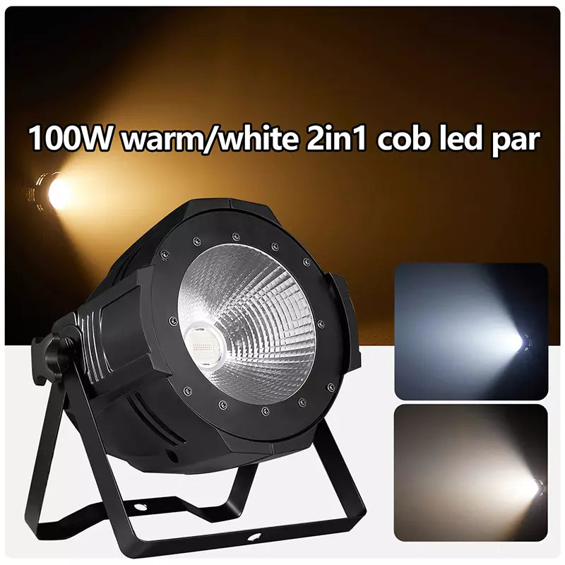 COB LED Par Can Light 200W Warm Cool White DMX Control