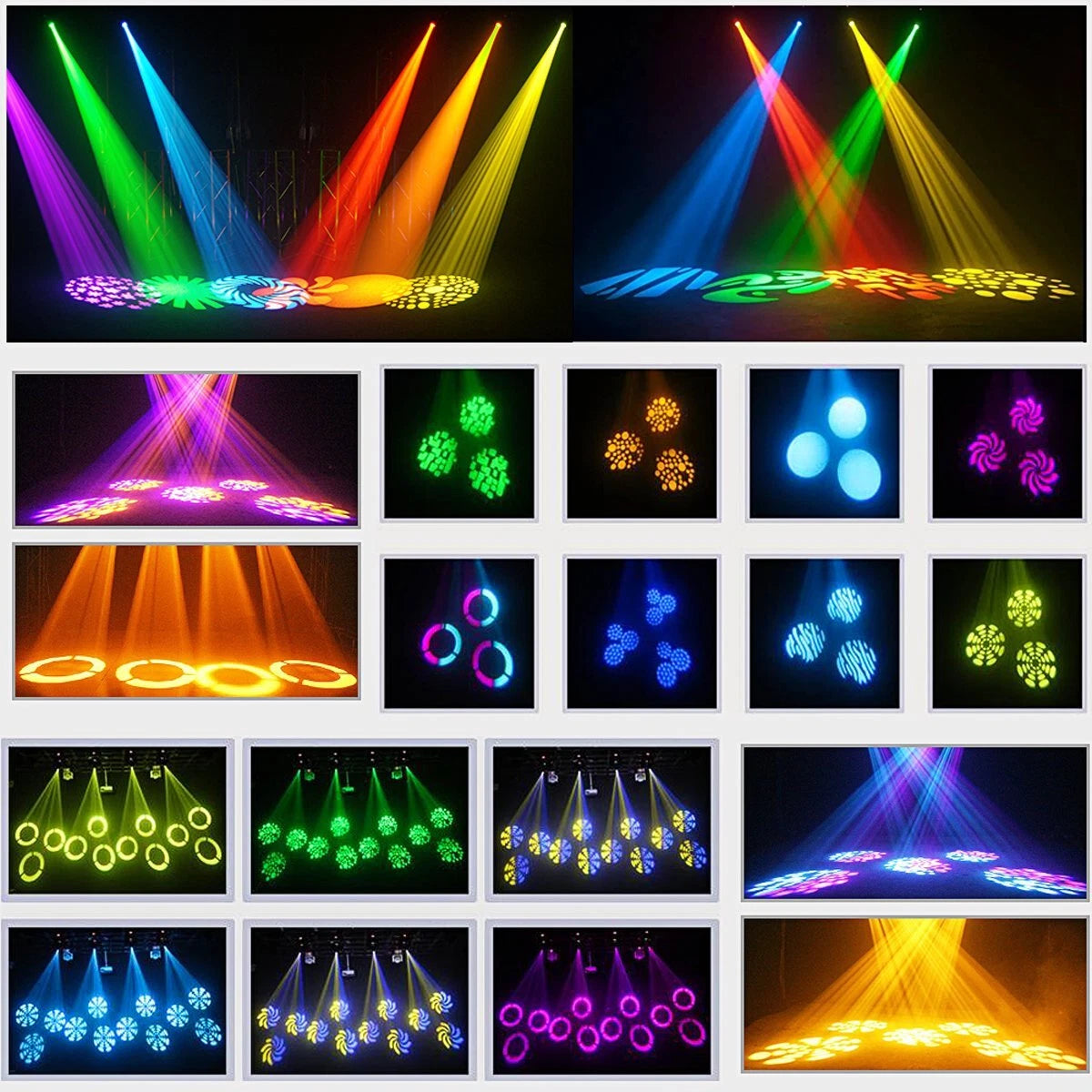 Mini LED 30w Beam Moving Head Light  DMX Disco DJ Party Gobo Light