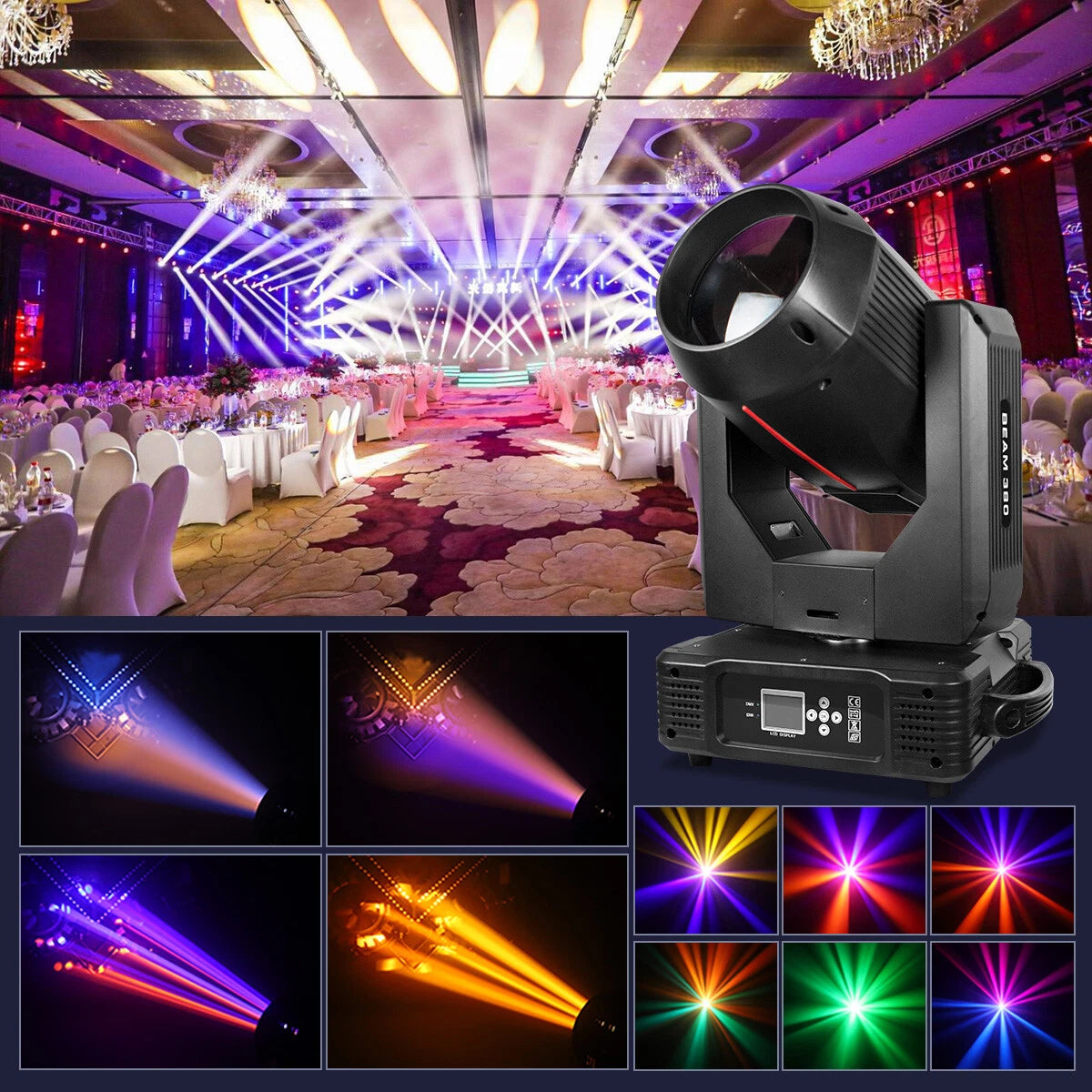 380W Beam Moving Head Light 20r Sharpy for Disco Dj Wedding Stage Light