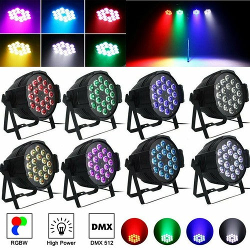 LED 18X12W 4 in 1 Aluminum Par Light DMX Control Stage Lighting for DJ Disco Party Nightclub Wedding